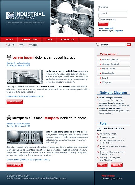 industrial site template