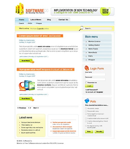 software&nbsp;site template