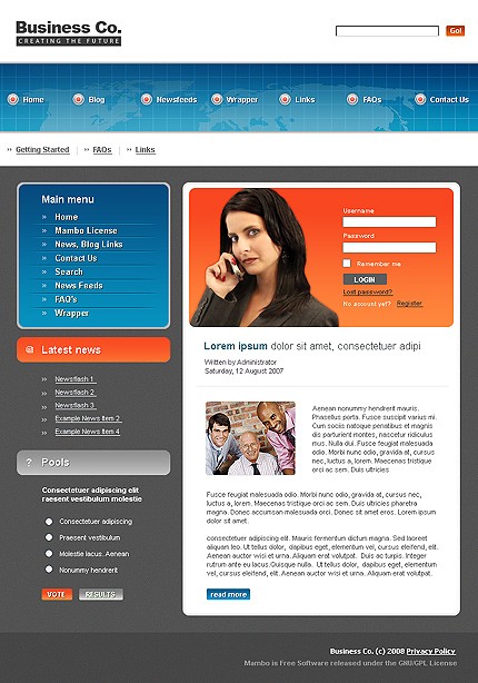 business site template