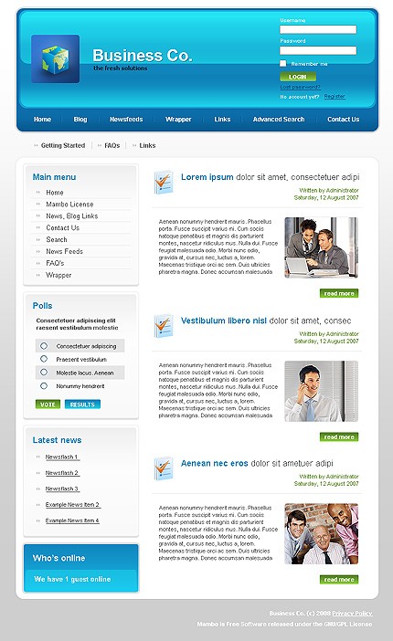 business&nbsp;site template
