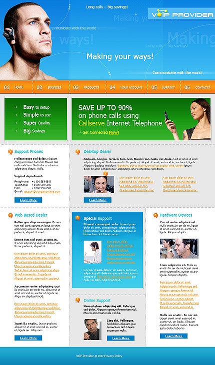 voip&nbsp;site template
