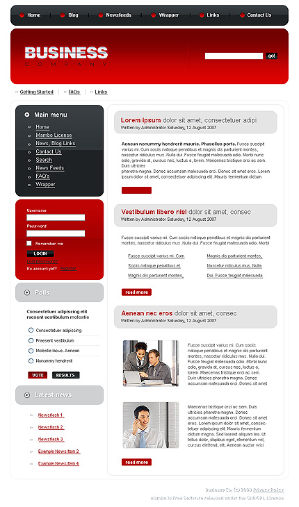 business&nbsp;site template