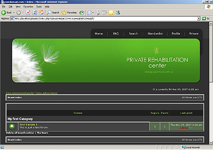 private site template