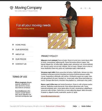 moving&nbsp;site template