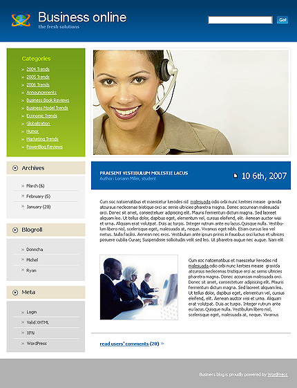 business site template