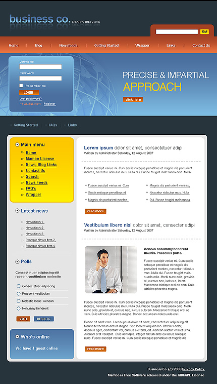 business&nbsp;site template