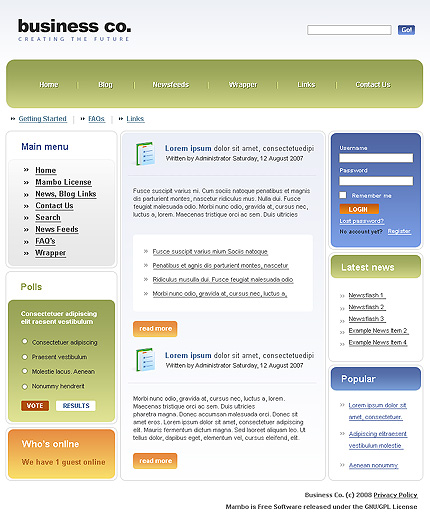 business&nbsp;site template