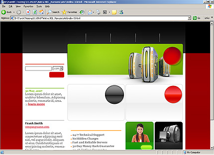 hosting&nbsp;website template