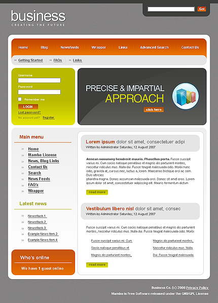 business site template