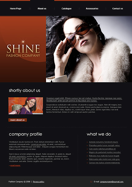 shine&nbsp;site template