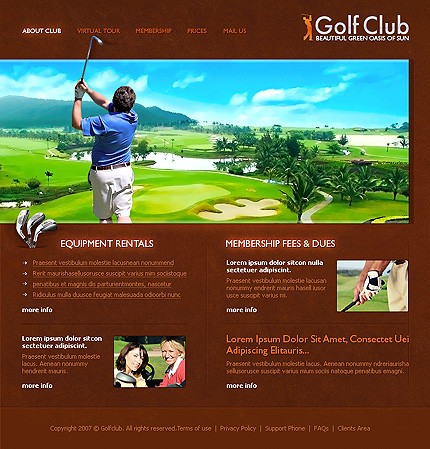 Golf Flash Template