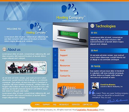 hosting&nbsp;site template