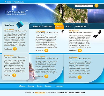 Template #1876, Photoshop Content Page Screenshot
