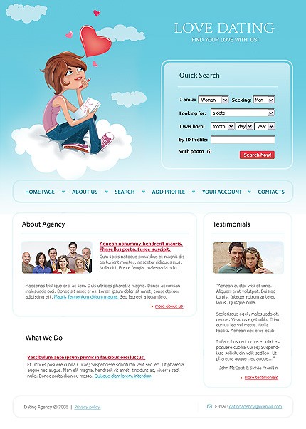 Template #18046, Photoshop Content Page Screenshot