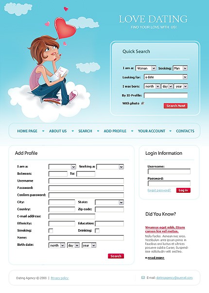 Template #18046, Photoshop Content Page Screenshot