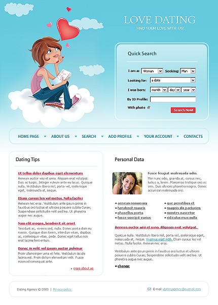 Template #18046, Photoshop Content Page Screenshot