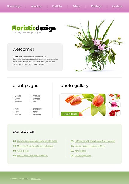 Floristic Design Website Template