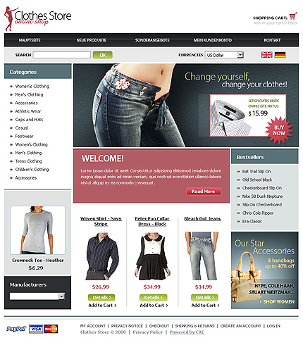 Clothes Store CRE Loaded Template