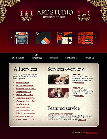 art&nbsp;site template