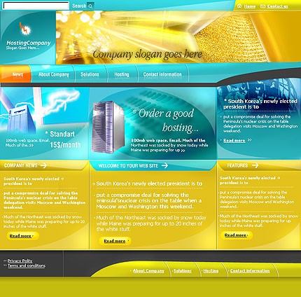 hosting&nbsp;site template