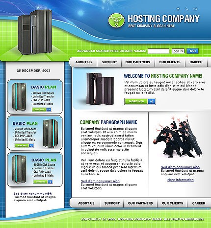 hosting&nbsp;site template