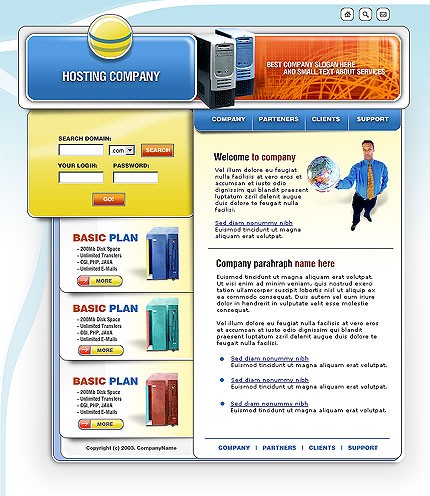 hosting&nbsp;site template
