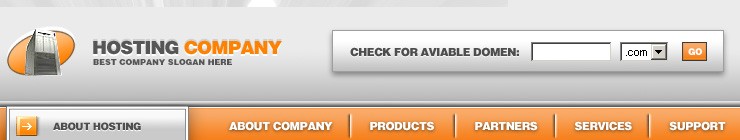 hosting&nbsp;website template