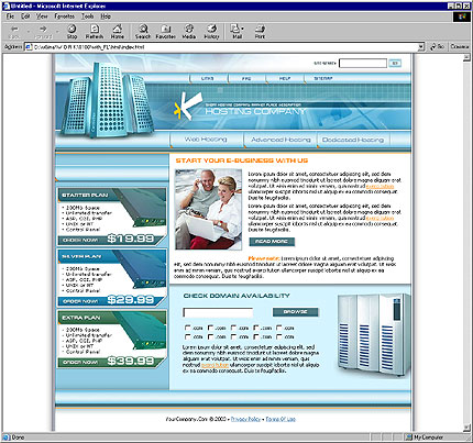 Template #1977, Html Homepage Screenshot