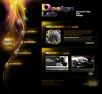 Design Studio Flash Template