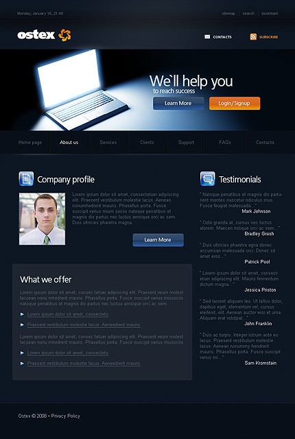 ostex&nbsp;site template