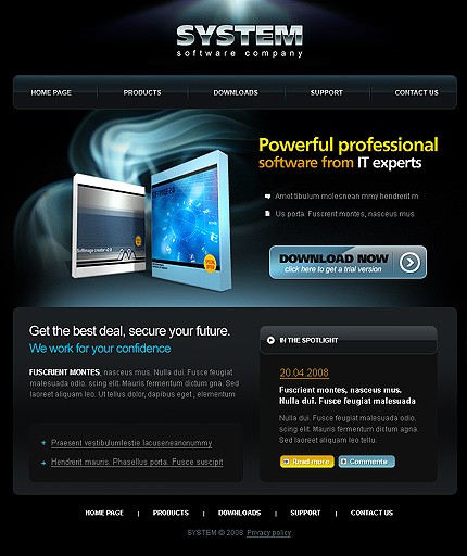 Software Website Template
