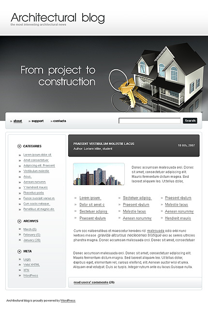 Architectural WordPress Theme