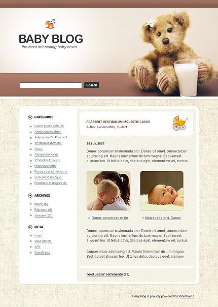 Baby WordPress Theme