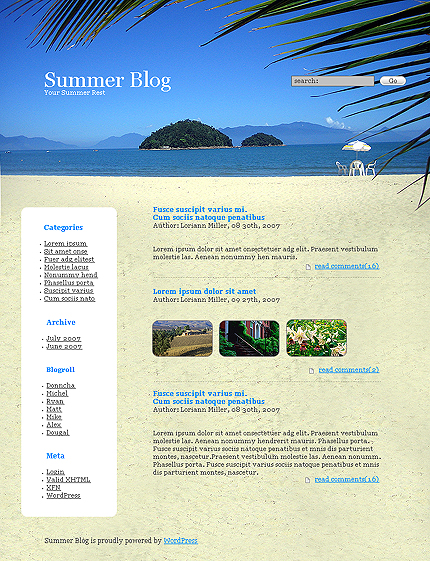 Summer WordPress Theme
