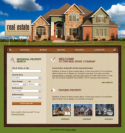 Real Estate Web Design Template