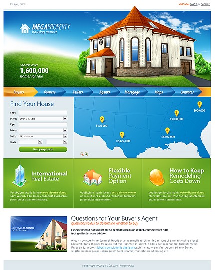 Real Estate Web Design Template