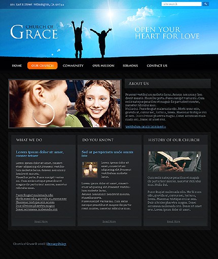 church&nbsp;site template