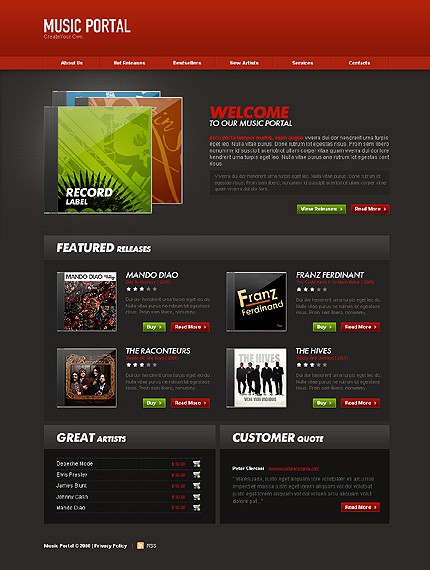 Music Portal Web Template