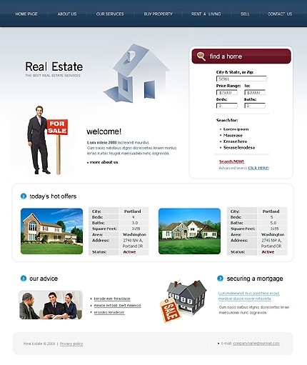 Real Estate Web Design Template