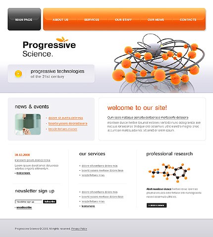Science Website Template