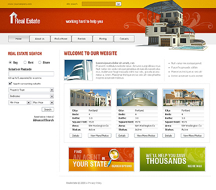 Real Estate Web Design Template