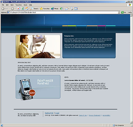devices&nbsp;website template