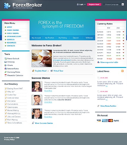 Forex Broker Website Template