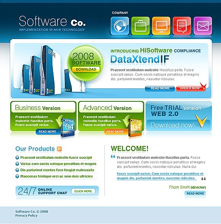 Software Website Template
