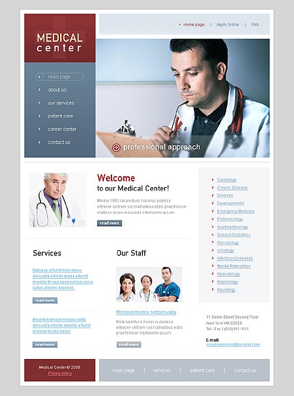 Medical Center Website Template