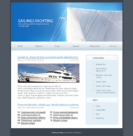 Sailing & Yachting WordPress Theme