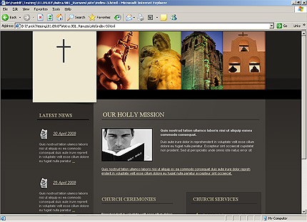 church&nbsp;website template