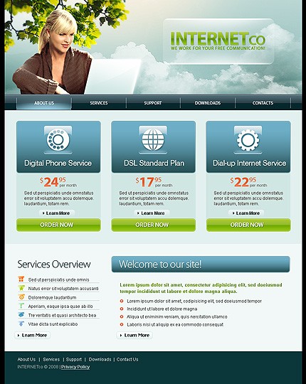 Internet Website Template