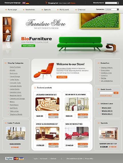 Furniture Store CRE Loaded Template
