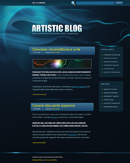 Artistic WordPress Theme
